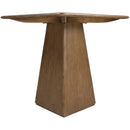  Meridian Atrium Brown Glass Top And Wood Base Counter Height Table IMAGE 4