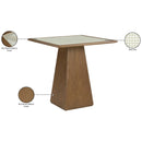  Meridian Atrium Brown Glass Top And Wood Base Counter Height Table IMAGE 9