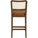  Meridian Atrium Cognac Vegan Leather Upholstered Counter Stool IMAGE 5