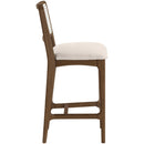  Meridian Atrium Cream Vegan Leather Upholstered Counter Stool IMAGE 4