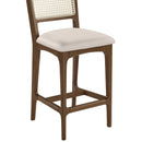  Meridian Atrium Cream Vegan Leather Upholstered Counter Stool IMAGE 7