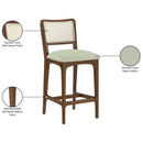  Meridian Atrium Mint Vegan Leather Upholstered Counter Stool IMAGE 11