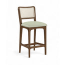  Meridian Atrium Mint Vegan Leather Upholstered Counter Stool IMAGE 1