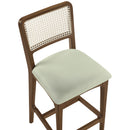  Meridian Atrium Mint Vegan Leather Upholstered Counter Stool IMAGE 6