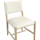  Meridian Andie Cream Vegan Leather Upholstered Dining Chair IMAGE 5