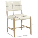  Meridian Andie Cream Vegan Leather Upholstered Dining Chair IMAGE 9