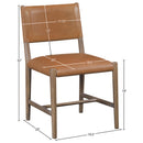  Meridian Andie Cognac Vegan Leather Upholstered Dining Chair IMAGE 9