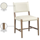  Meridian Andie Cream Vegan Leather Upholstered Dining Chair IMAGE 10
