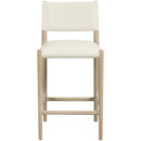  Meridian Andie Cream Vegan Leather Upholstered Counter Stool IMAGE 2