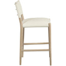  Meridian Andie Cream Vegan Leather Upholstered Counter Stool IMAGE 3