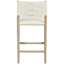  Meridian Andie Cream Vegan Leather Upholstered Counter Stool IMAGE 4