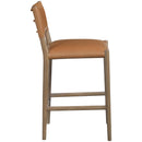  Meridian Andie Cognac Vegan Leather Upholstered Counter Stool IMAGE 3