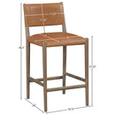  Meridian Andie Cognac Vegan Leather Upholstered Counter Stool IMAGE 9