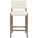  Meridian Andie Cream Vegan Leather Upholstered Counter Stool IMAGE 2