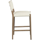  Meridian Andie Cream Vegan Leather Upholstered Counter Stool IMAGE 3