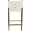  Meridian Andie Cream Vegan Leather Upholstered Counter Stool IMAGE 4