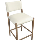  Meridian Andie Cream Vegan Leather Upholstered Counter Stool IMAGE 5