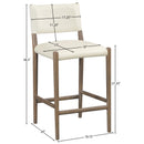  Meridian Andie Cream Vegan Leather Upholstered Counter Stool IMAGE 9