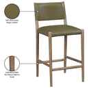 Meridian Andie Olive Vegan Leather Upholstered Counter Stool IMAGE 10