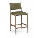 Meridian Andie Olive Vegan Leather Upholstered Counter Stool IMAGE 1