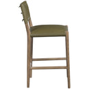  Meridian Andie Olive Vegan Leather Upholstered Counter Stool IMAGE 3