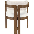  Meridian Ravina Beige Vegan Leather and Linen Textured Fabric Upholstered Dining Chair IMAGE 4
