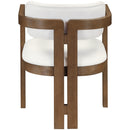  Meridian Ravina Cream Vegan Leather and Linen Textured Fabric Upholstered Dining Chair IMAGE 5