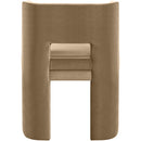  Meridian Zuno Beige Velvet Upholstered Dining Chair IMAGE 5