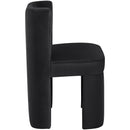  Meridian Zuno Black Velvet Upholstered Dining Chair IMAGE 4