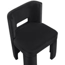  Meridian Zuno Black Velvet Upholstered Dining Chair IMAGE 7