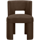  Meridian Zuno Brown Velvet Upholstered Dining Chair IMAGE 3