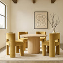  Meridian Zuno Camel Velvet Upholstered Dining Chair IMAGE 2