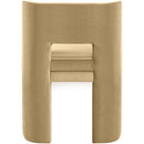  Meridian Zuno Camel Velvet Upholstered Dining Chair IMAGE 5