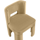  Meridian Zuno Camel Velvet Upholstered Dining Chair IMAGE 7