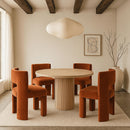  Meridian Zuno Cognac Velvet Upholstered Dining Chair IMAGE 2