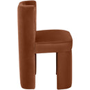  Meridian Zuno Cognac Velvet Upholstered Dining Chair IMAGE 4