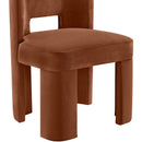  Meridian Zuno Cognac Velvet Upholstered Dining Chair IMAGE 6