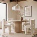  Meridian Zuno Cream Velvet Upholstered Dining Chair IMAGE 2