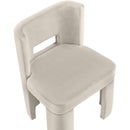  Meridian Zuno Cream Velvet Upholstered Dining Chair IMAGE 7