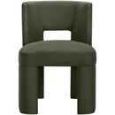 Meridian Zuno Green Velvet Upholstered Dining Chair IMAGE 3