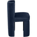  Meridian Zuno Navy Velvet Upholstered Dining Chair IMAGE 4