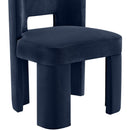  Meridian Zuno Navy Velvet Upholstered Dining Chair IMAGE 6