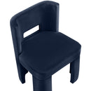  Meridian Zuno Navy Velvet Upholstered Dining Chair IMAGE 7