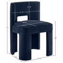  Meridian Zuno Navy Velvet Upholstered Dining Chair IMAGE 9
