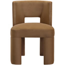  Meridian Zuno Saddle Velvet Upholstered Dining Chair IMAGE 3