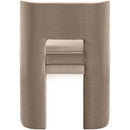  Meridian Zuno Taupe Velvet Upholstered Dining Chair IMAGE 4