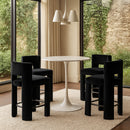  Meridian Zuno Black Velvet Upholstered Counter Stool IMAGE 2