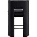  Meridian Zuno Black Velvet Upholstered Counter Stool IMAGE 5
