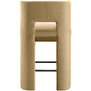  Meridian Zuno Camel Velvet Upholstered Counter Stool IMAGE 5