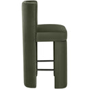  Meridian Zuno Green Velvet Upholstered Counter Stool IMAGE 4